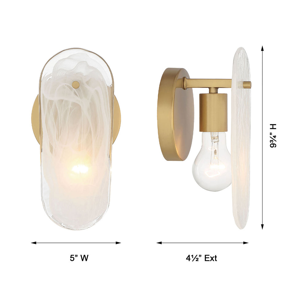 Oldmill Wall Light - line drawing.