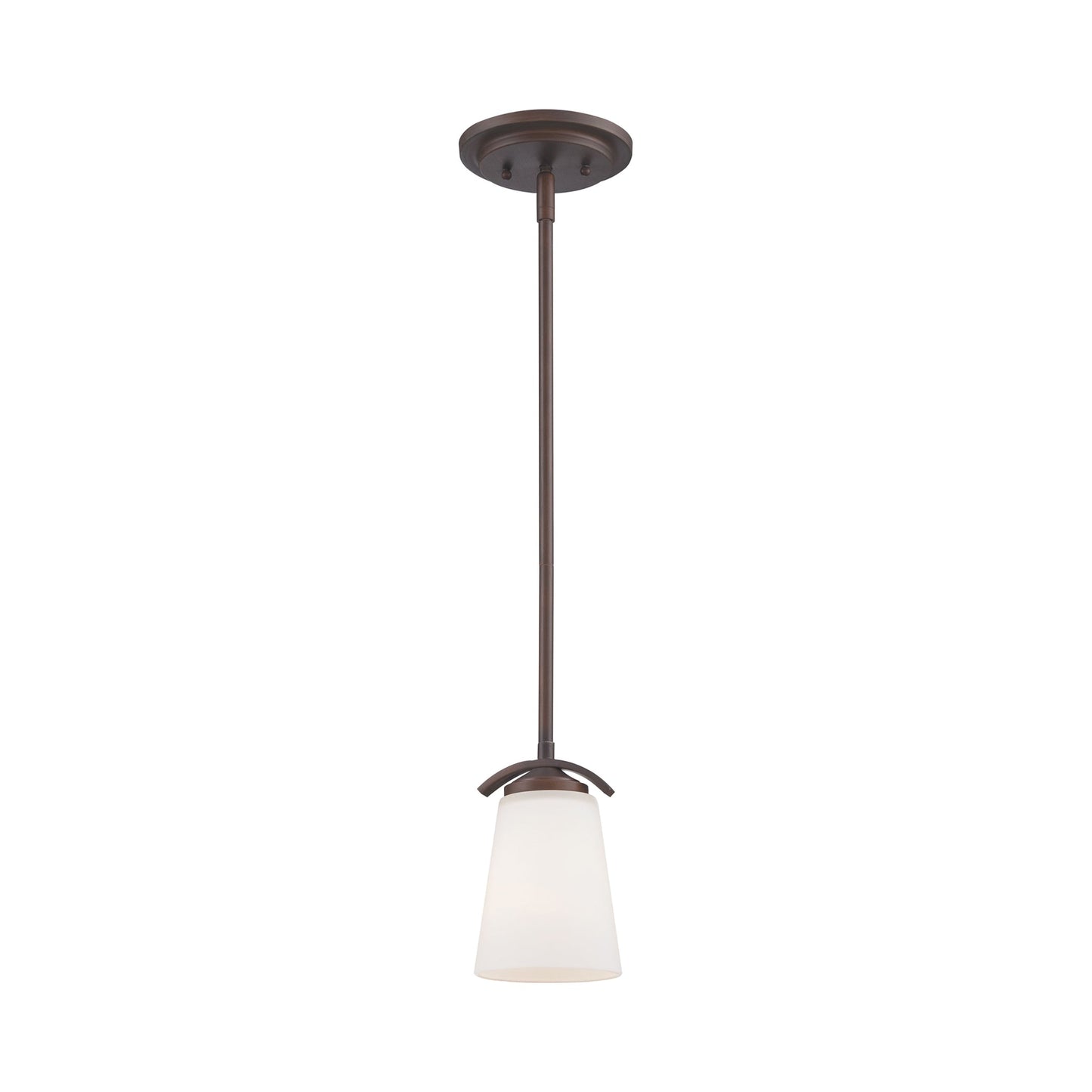 Overland Park Mini Pendant Light in Vintage Bronze.
