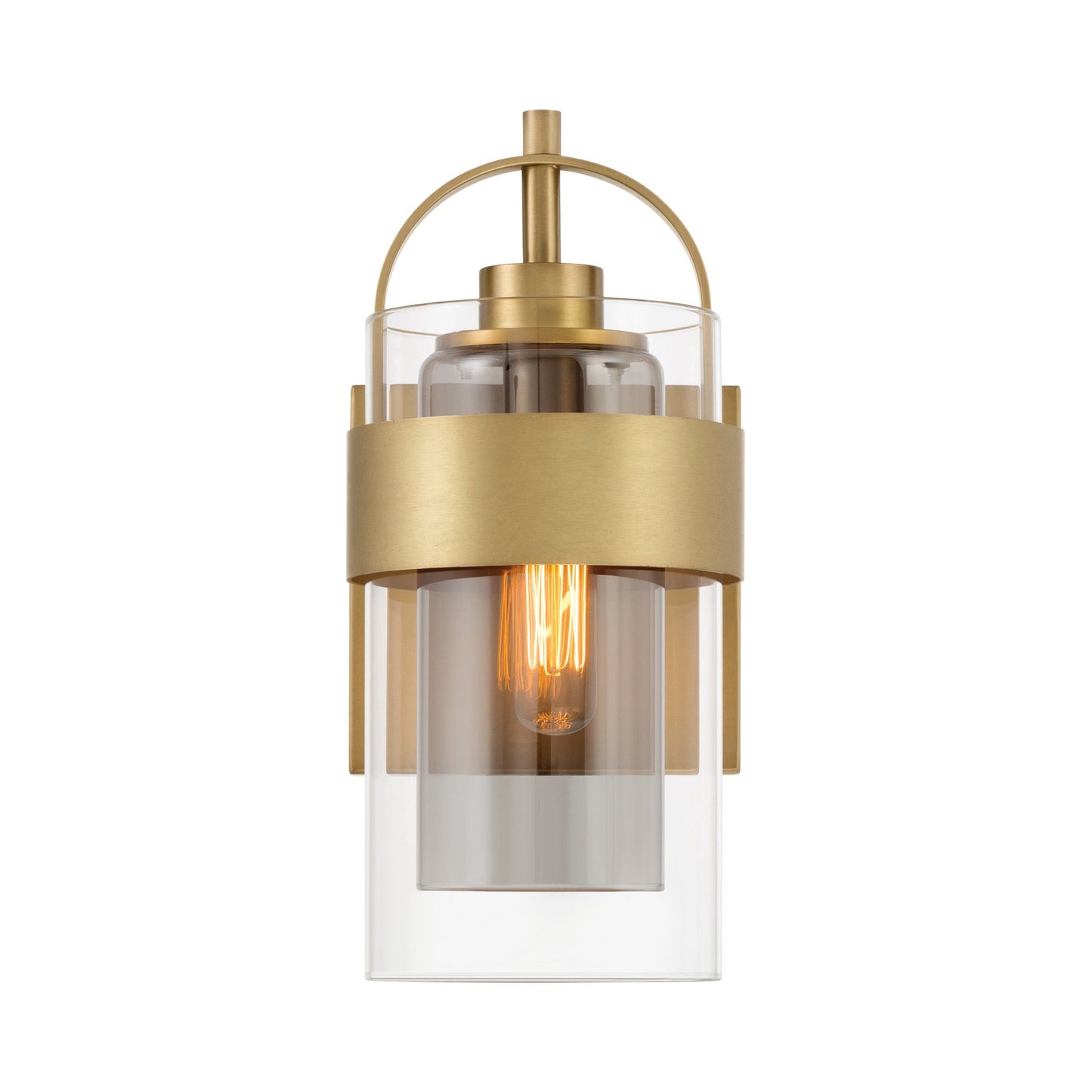 Ravik Bath Wall Light in Legacy Brass.