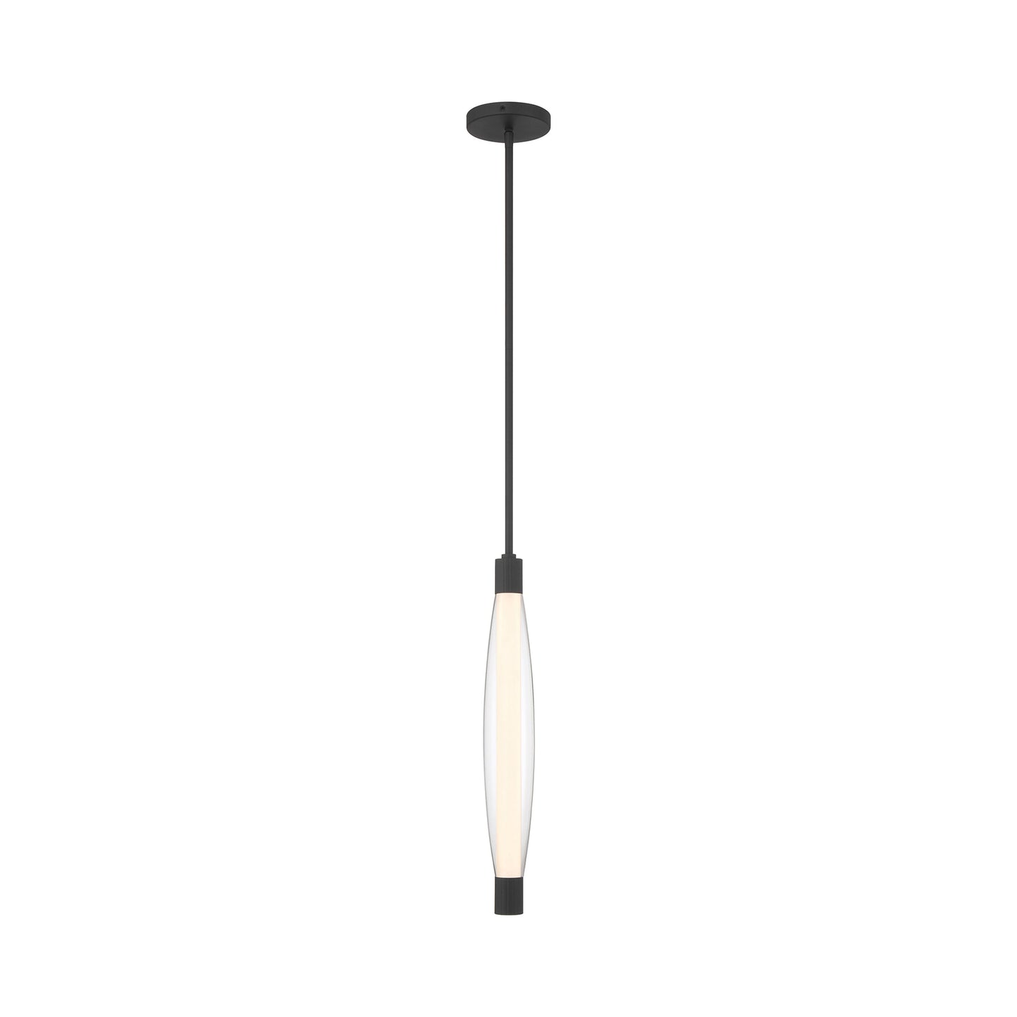 Verto LED Pendant Light in Dark Matte Black.