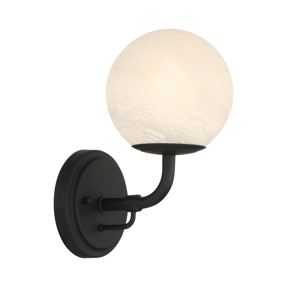 Whitehall Bath Wall Light in Dark Matte Black.