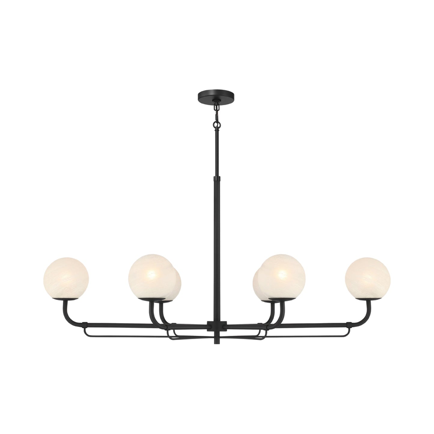 Whitehall Chandelier in Dark Matte Black (6-Light).