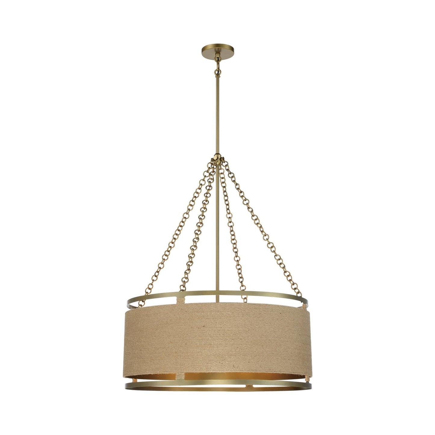 Windward Passage Pendant Light in Soft Brass (6-Light).
