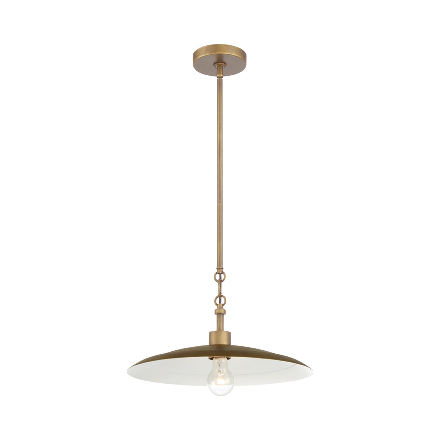 York Pendant Light in Natural Brass.