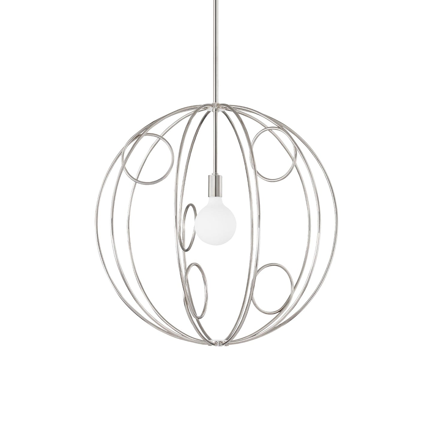 Alanis Pendant Light in Polished Nickel (Medium).