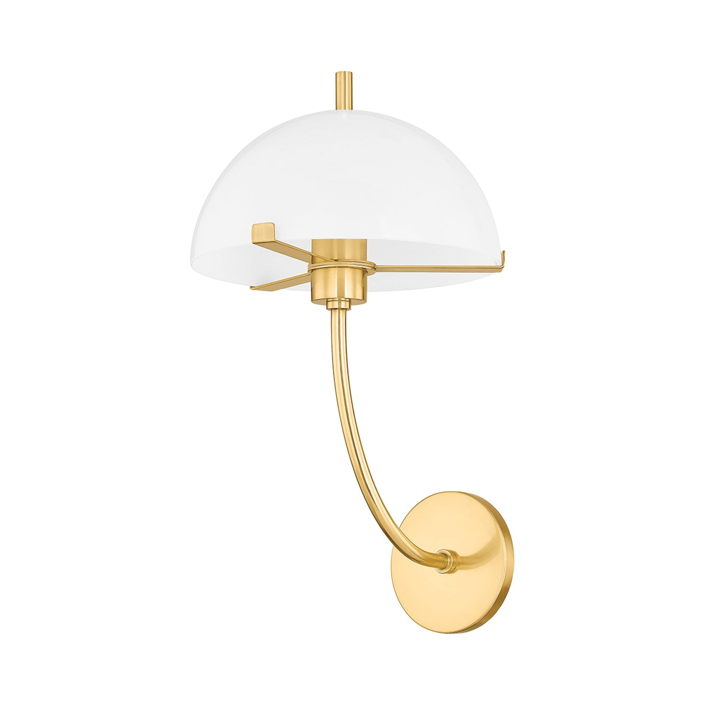 Atala Wall Light in Aged Brass.