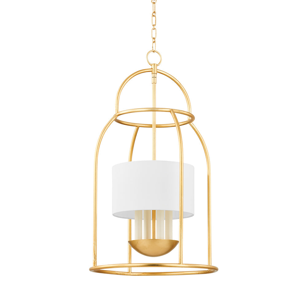 Delia Pendant Light in Vintage Gold Leaf (4-Light)