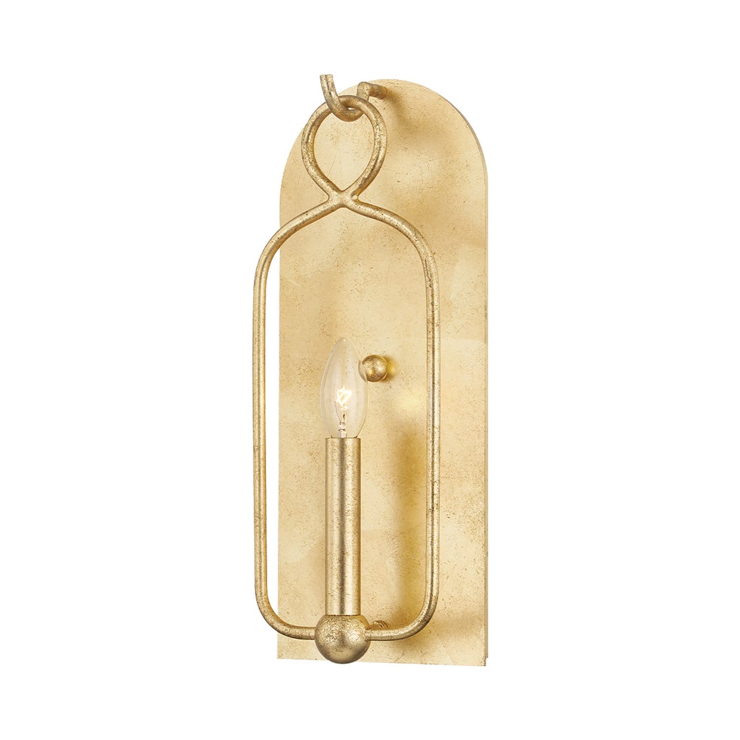Mallory Wall Light in Gold Leaf.