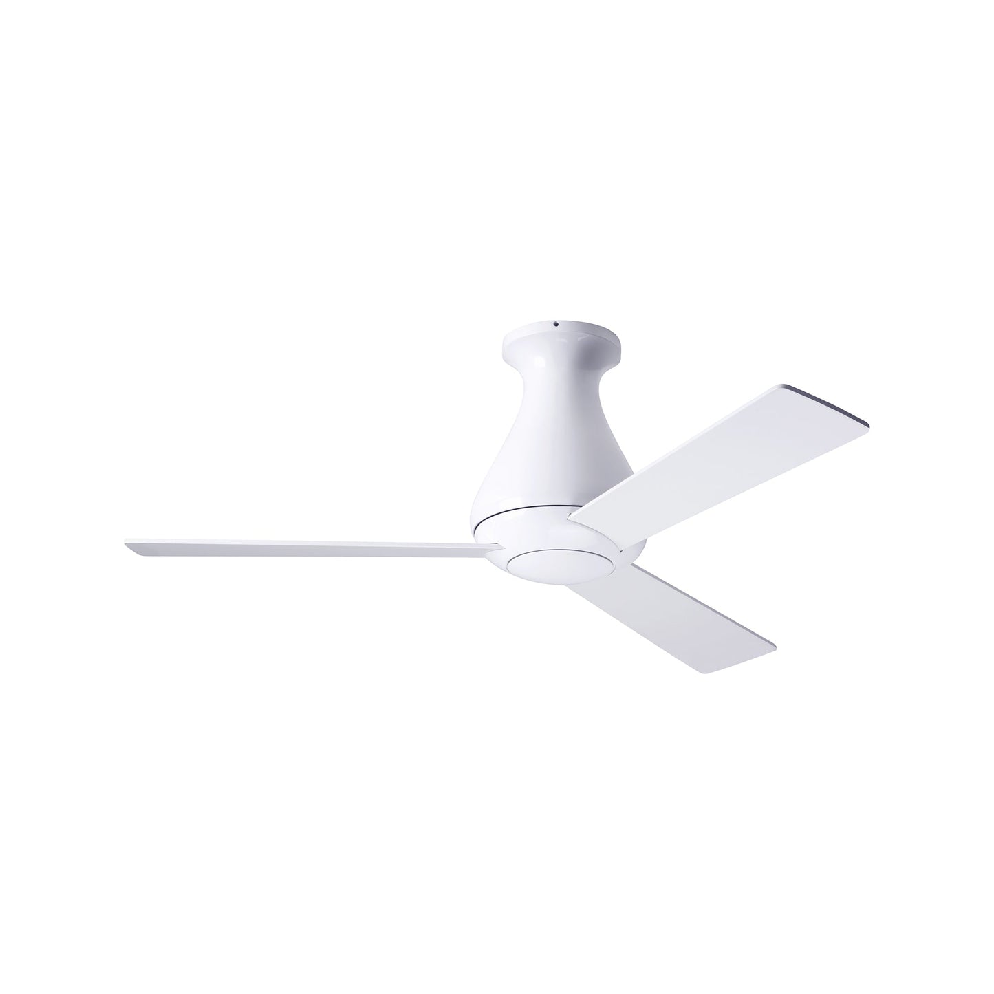 Altus 42-Inch Flush Mount Ceiling Fan in Gloss White/White.