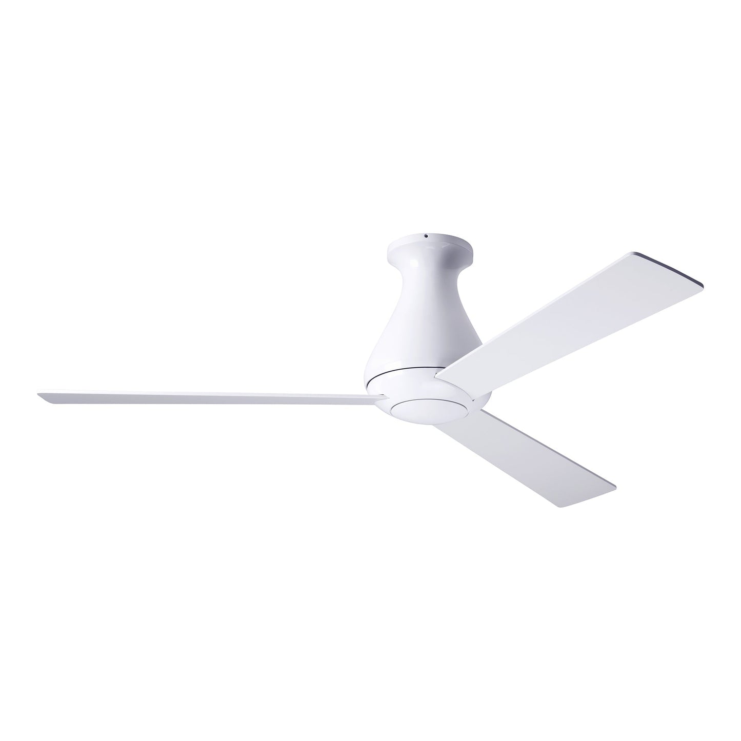 Altus 52-Inch Flush Mount Ceiling Fan in Gloss White/White.