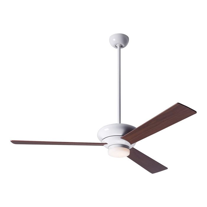 Altus 52-Inch LED Ceiling Fan in Gloss White/Mahogany (52-Inch).