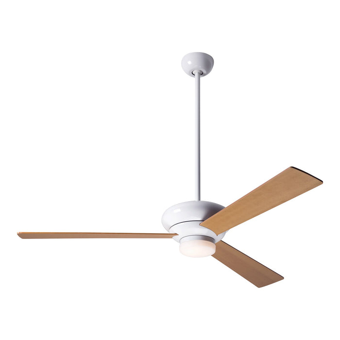 Altus 52-Inch LED Ceiling Fan in Gloss White/Maple (52-Inch).