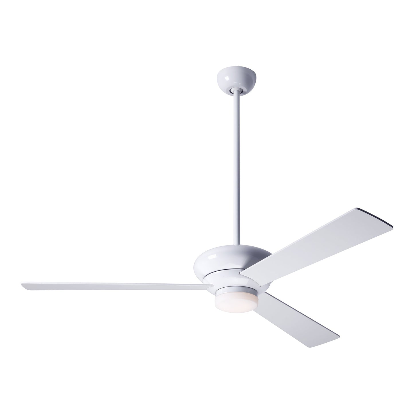 Altus 52-Inch LED Ceiling Fan in Gloss White/White.