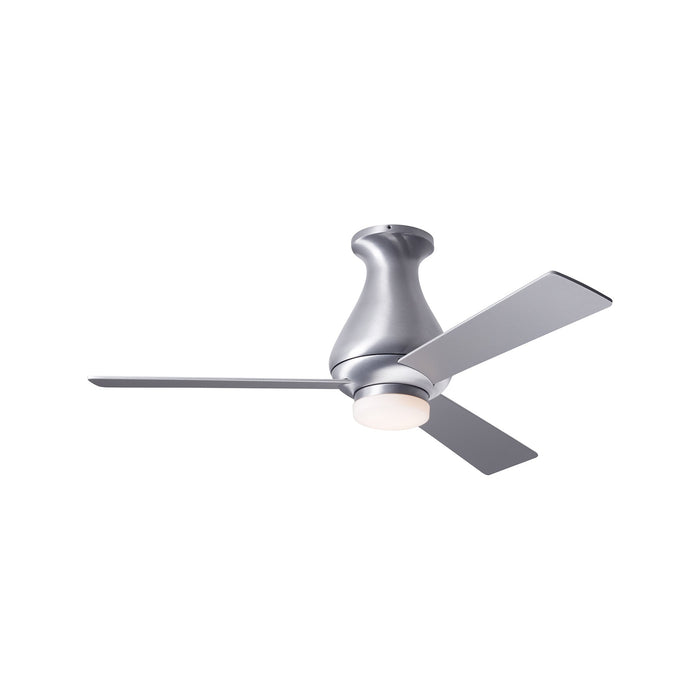 Altus LED Flush Mount Ceiling Fan in Brushed Aluminum/Aluminum (42-Inch).