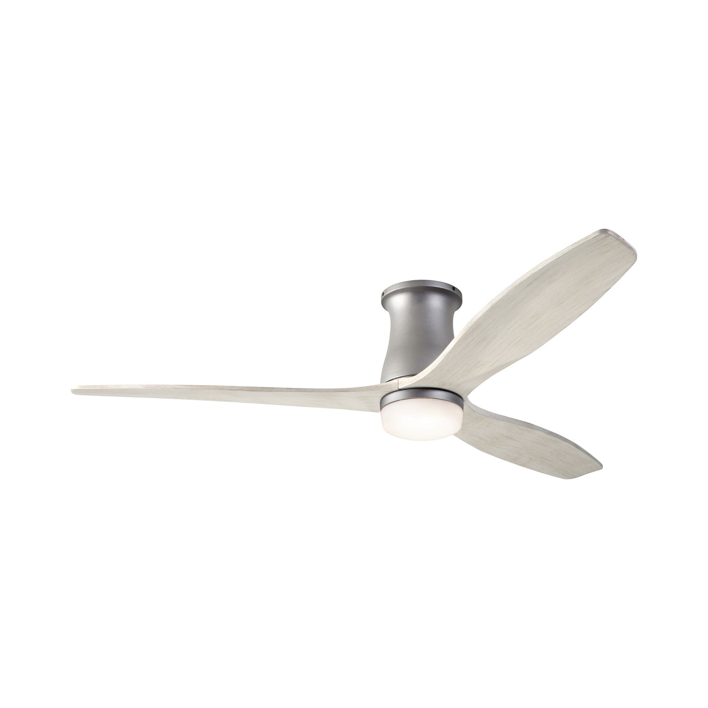 Arbor DC LED Flush Mount Ceiling Fan in Graphite (Whitewash Blade).