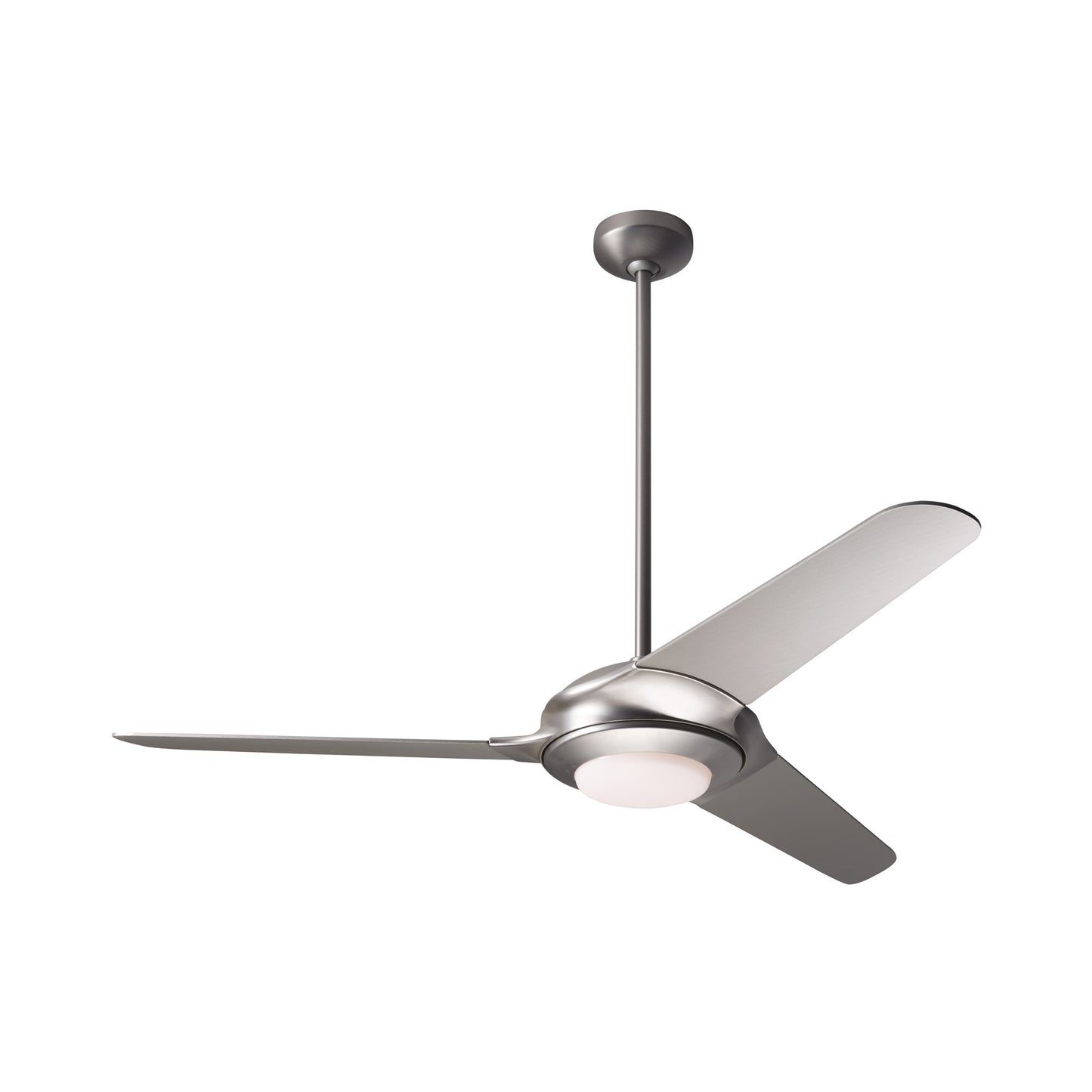 Flow LED Ceiling Fan in Matte Nickel (Nickel).
