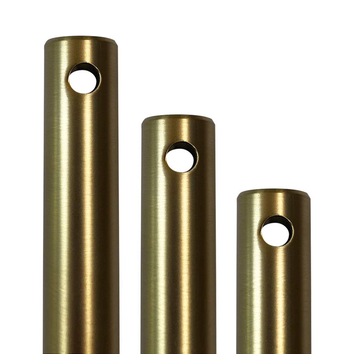 Standard Down Rod in Satin Brass.