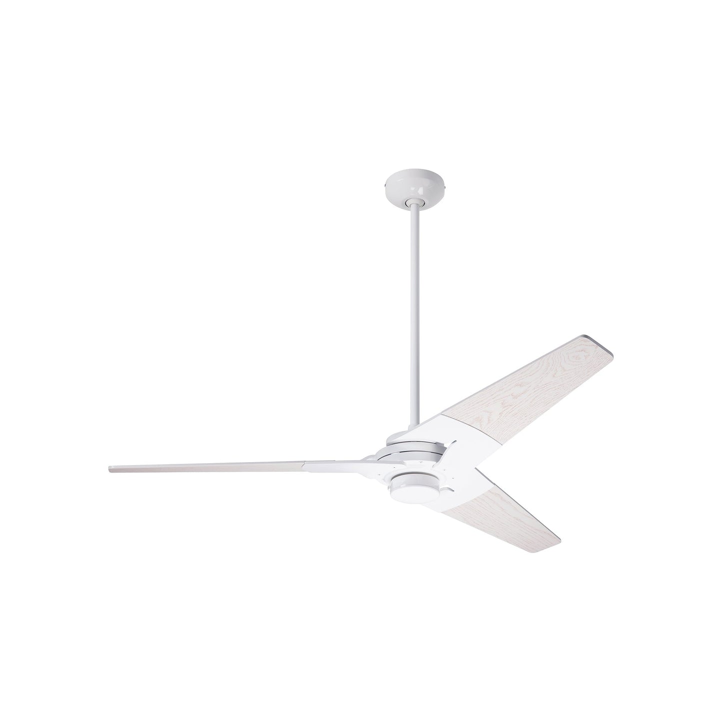 Torsion 52-Inch Ceiling Fan in Gloss White/Whitewash.