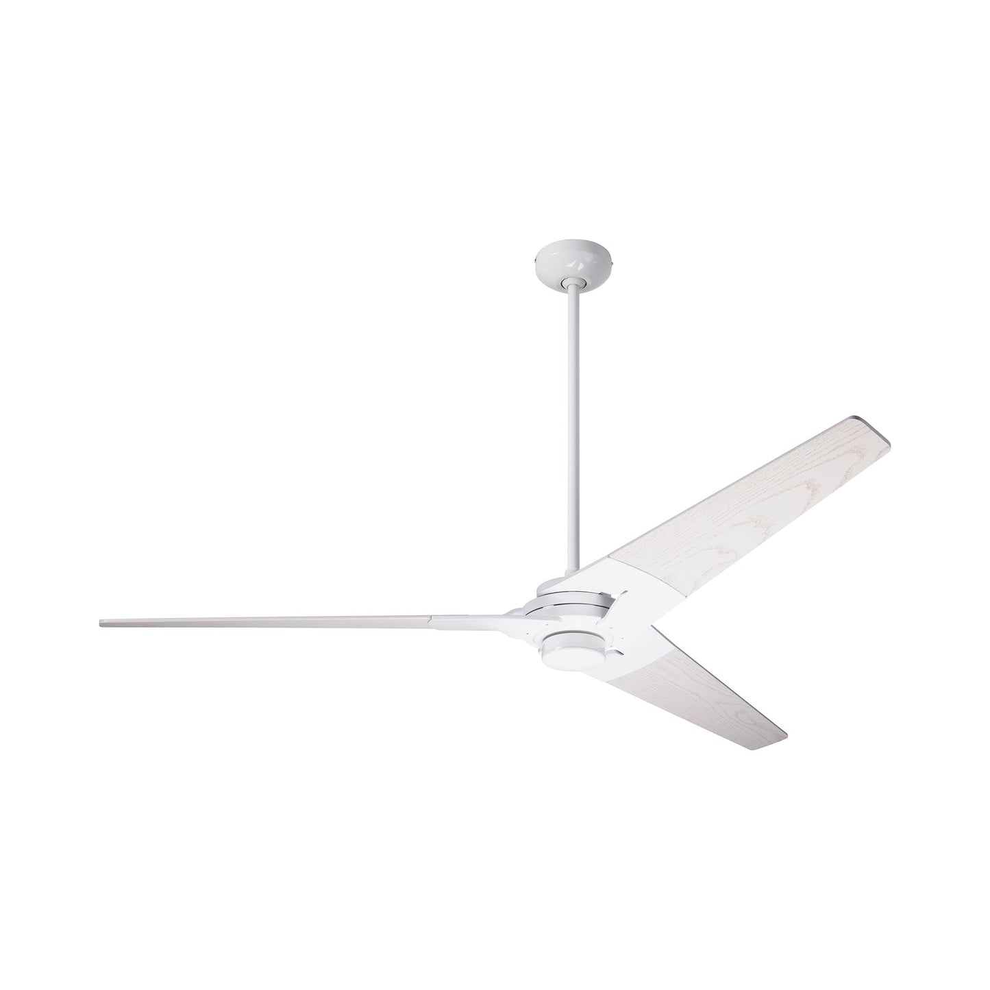 Torsion 62-Inch Ceiling Fan in Gloss White/Whitewash.