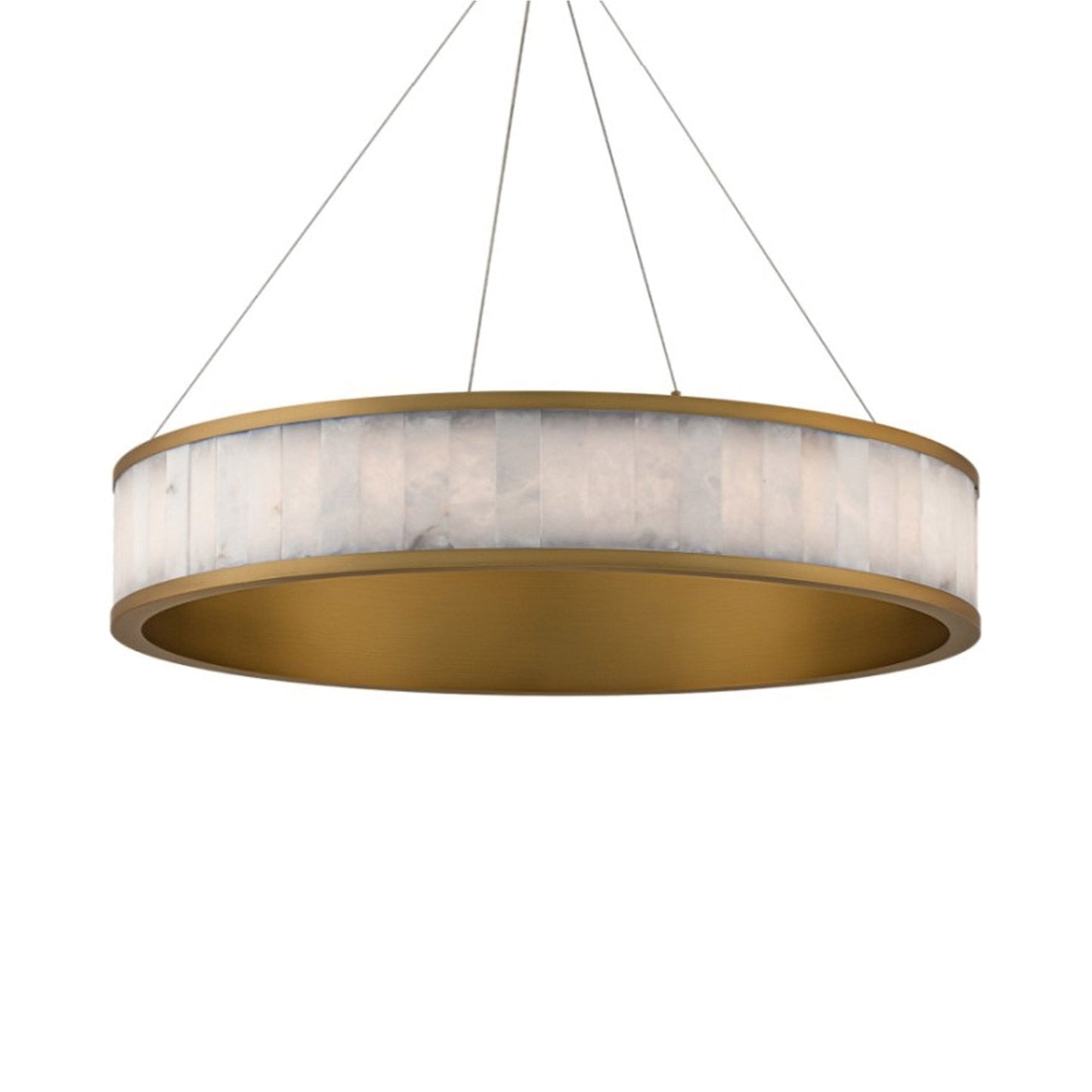 Coliseo LED Chandelier in Aged Brass.