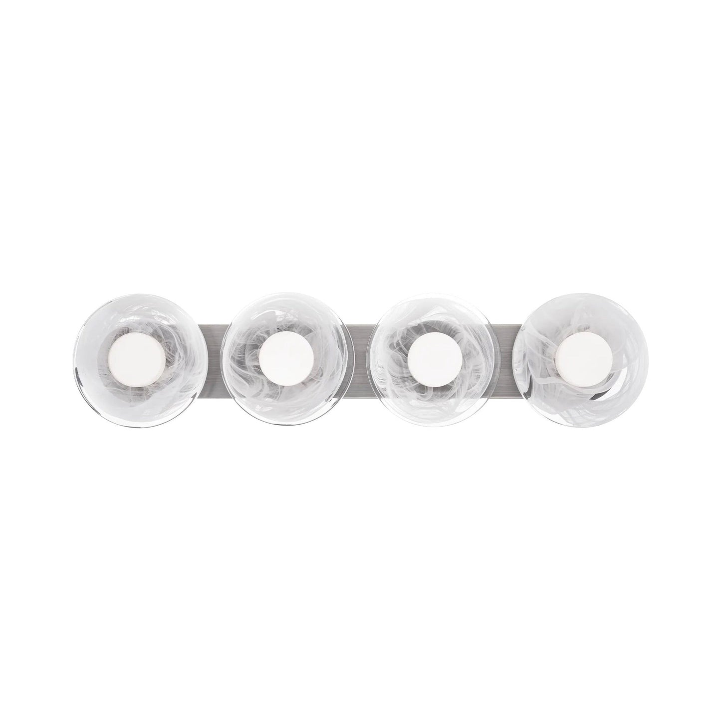 Fresco LED Bath Vanity Light in Brushed Nickel (4-Light).
