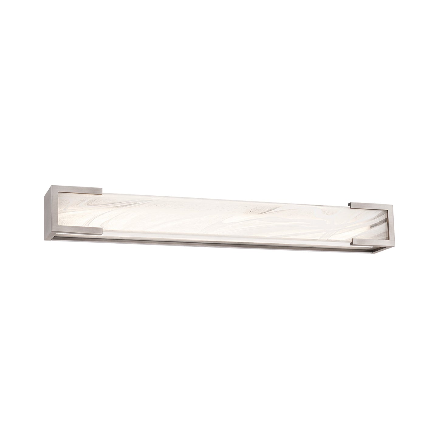 Frozen Zone LED Bath Vanity Light in Brushed Nickel.