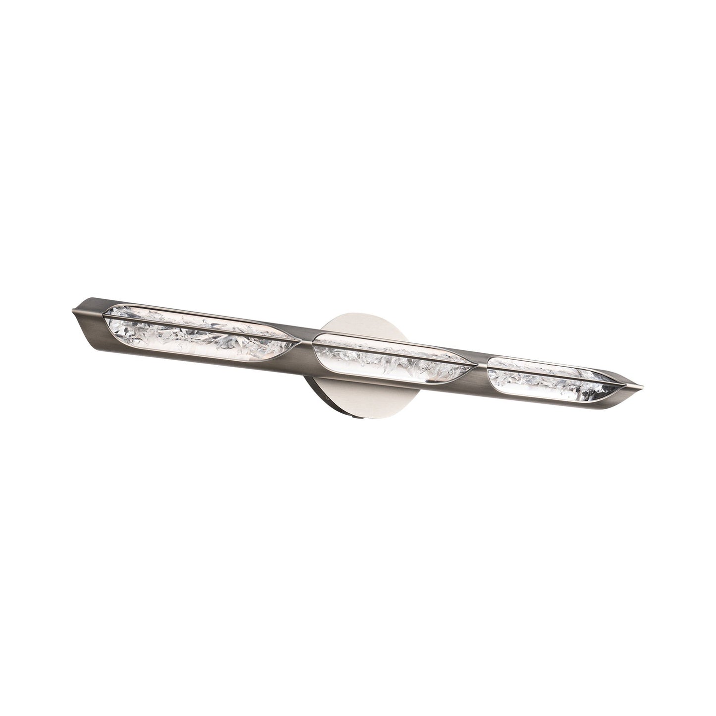 Hadleigh LED Bath Vanity Light in Brushed Nickel.