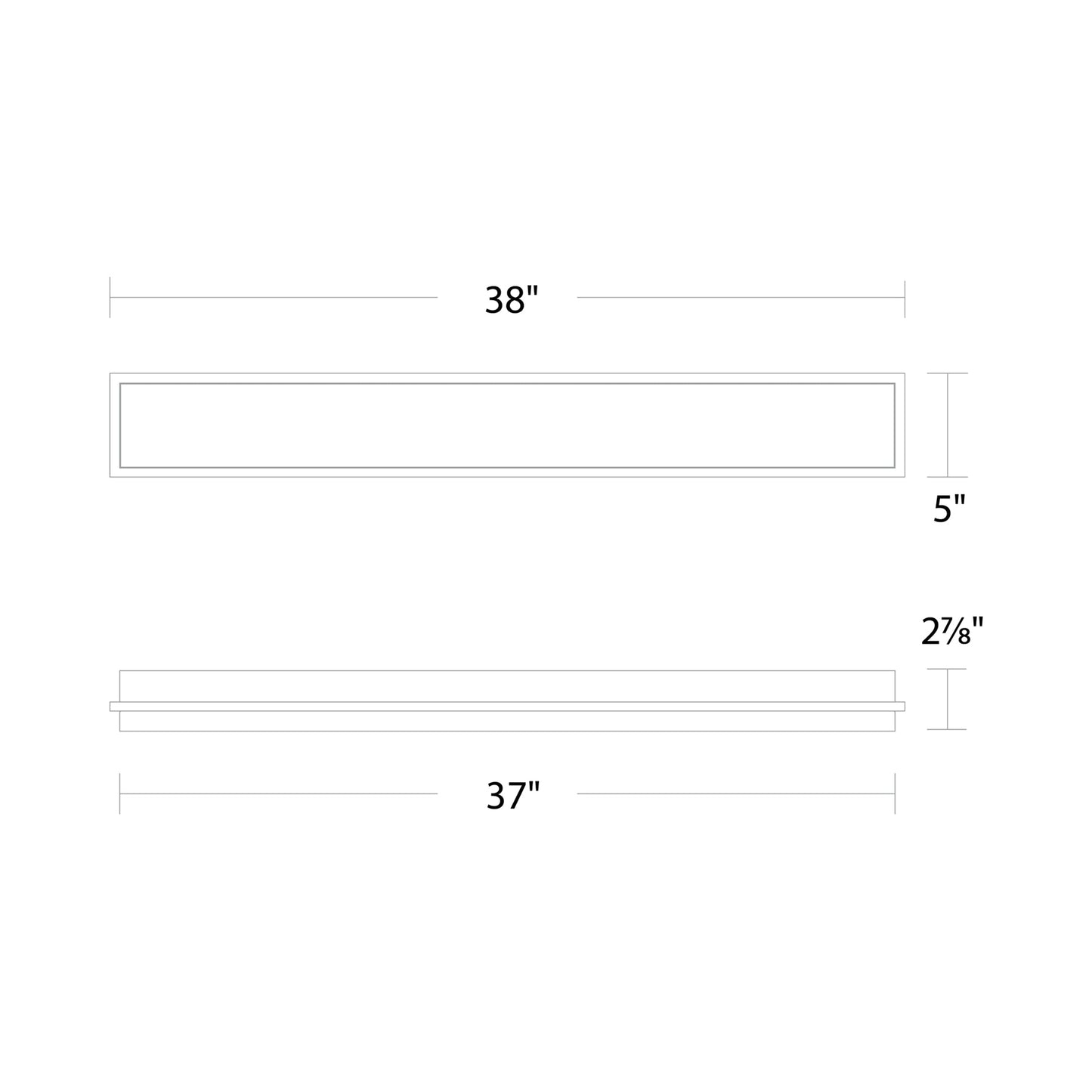 Ice Bar LED Bath Vanity Light - line drawing.