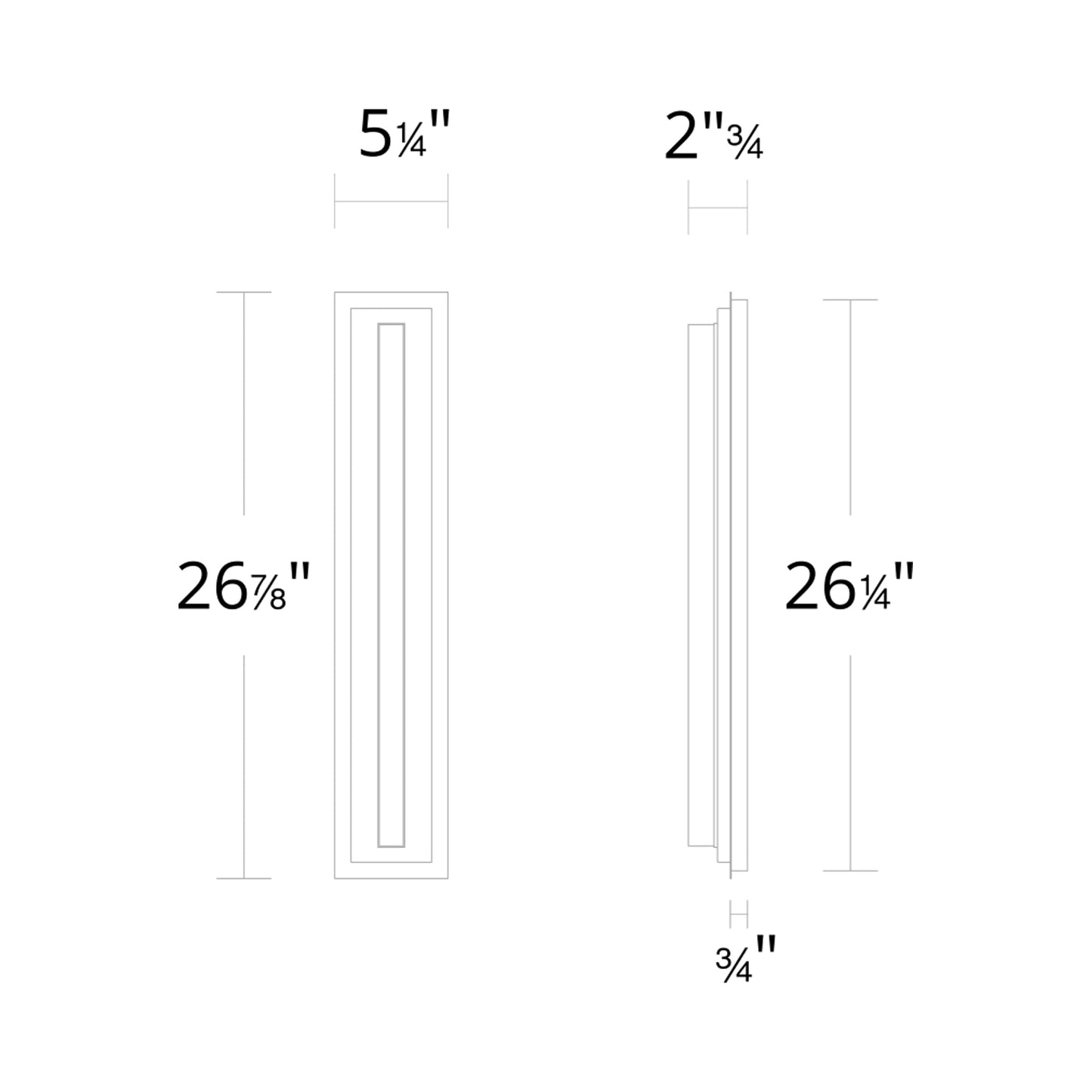 Lyrikal LED Wall Light - line drawing.