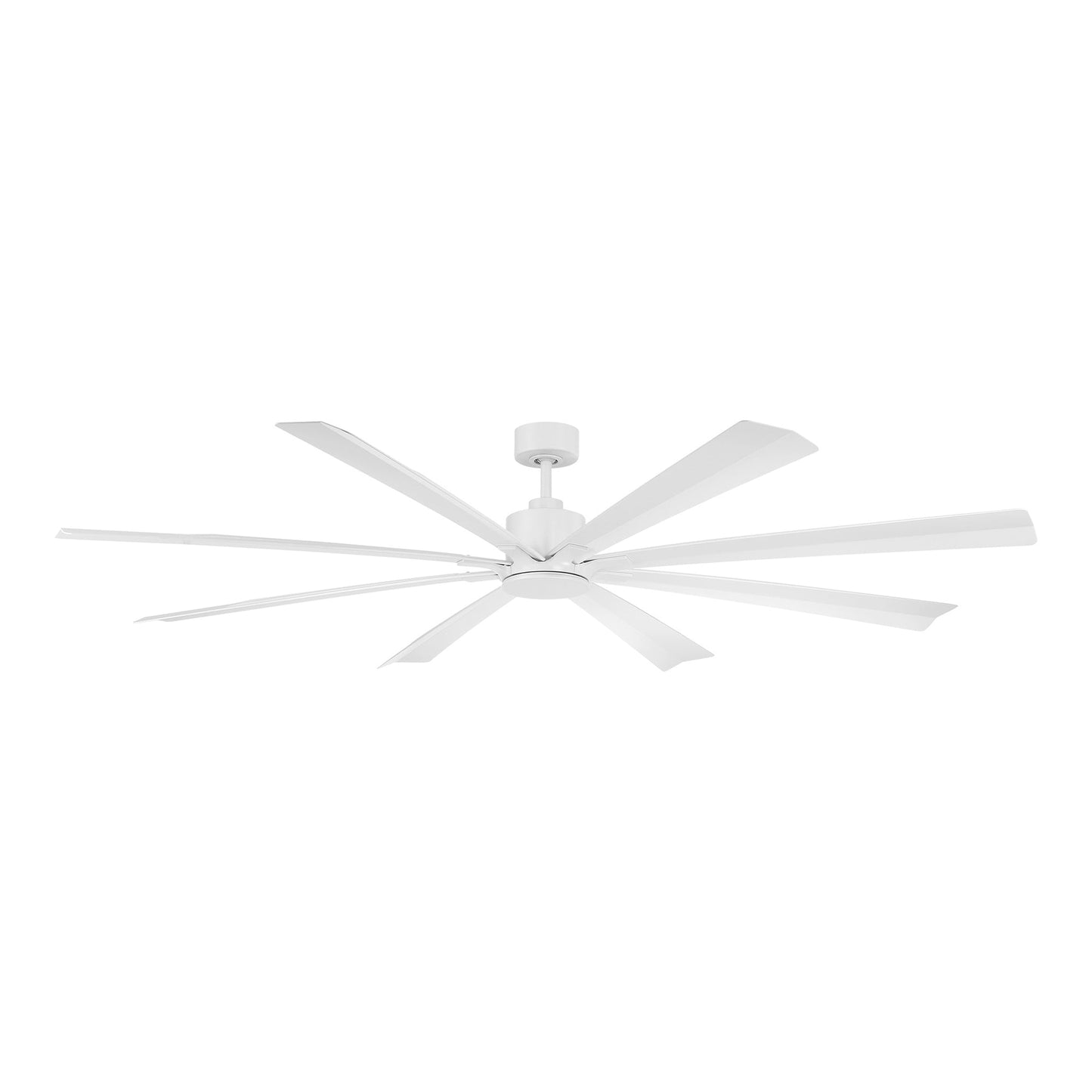 Size Matters Outdoor Ceiling Fan in Matte White (84-Inch/Light Kit Not Included).