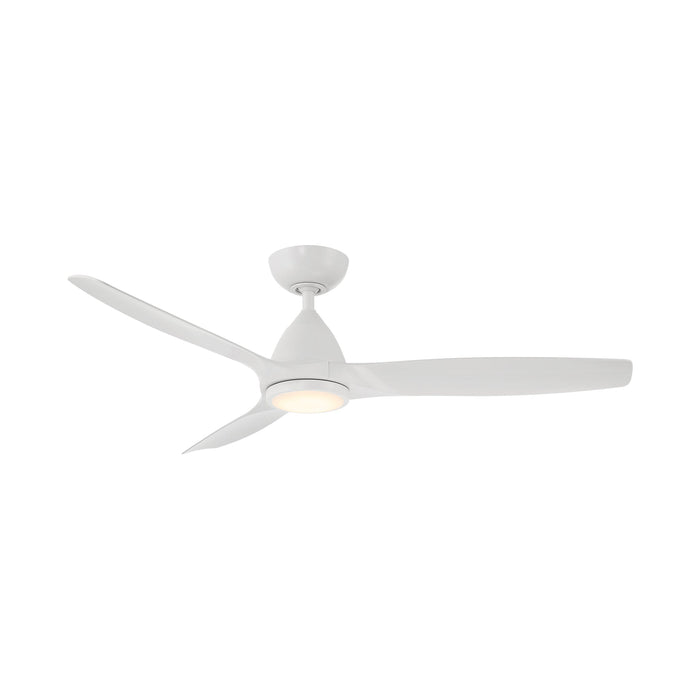 Skylark Outdoor LED Ceiling Fan in Matte White (54-Inch).