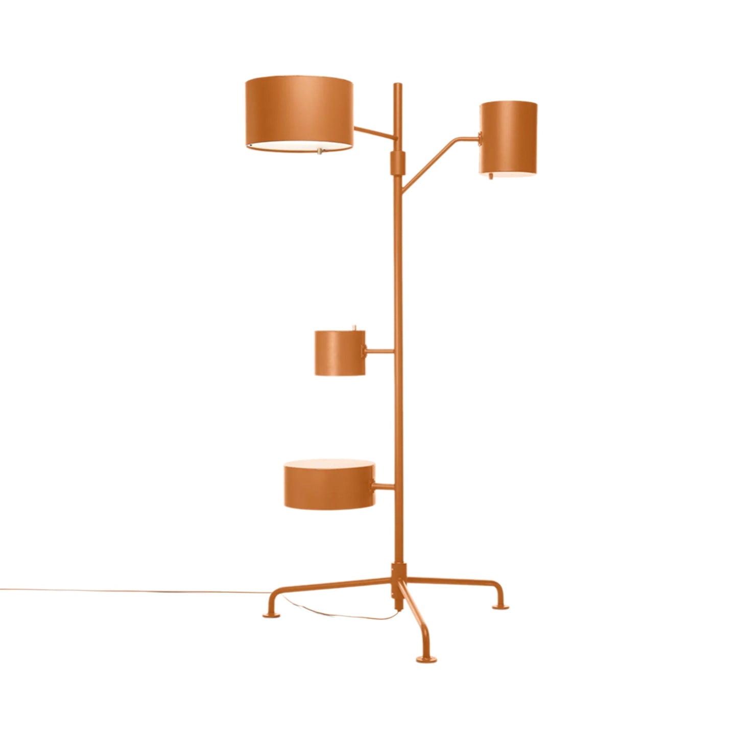 Statistocrat LED Floor Lamp in Yellow Orange.