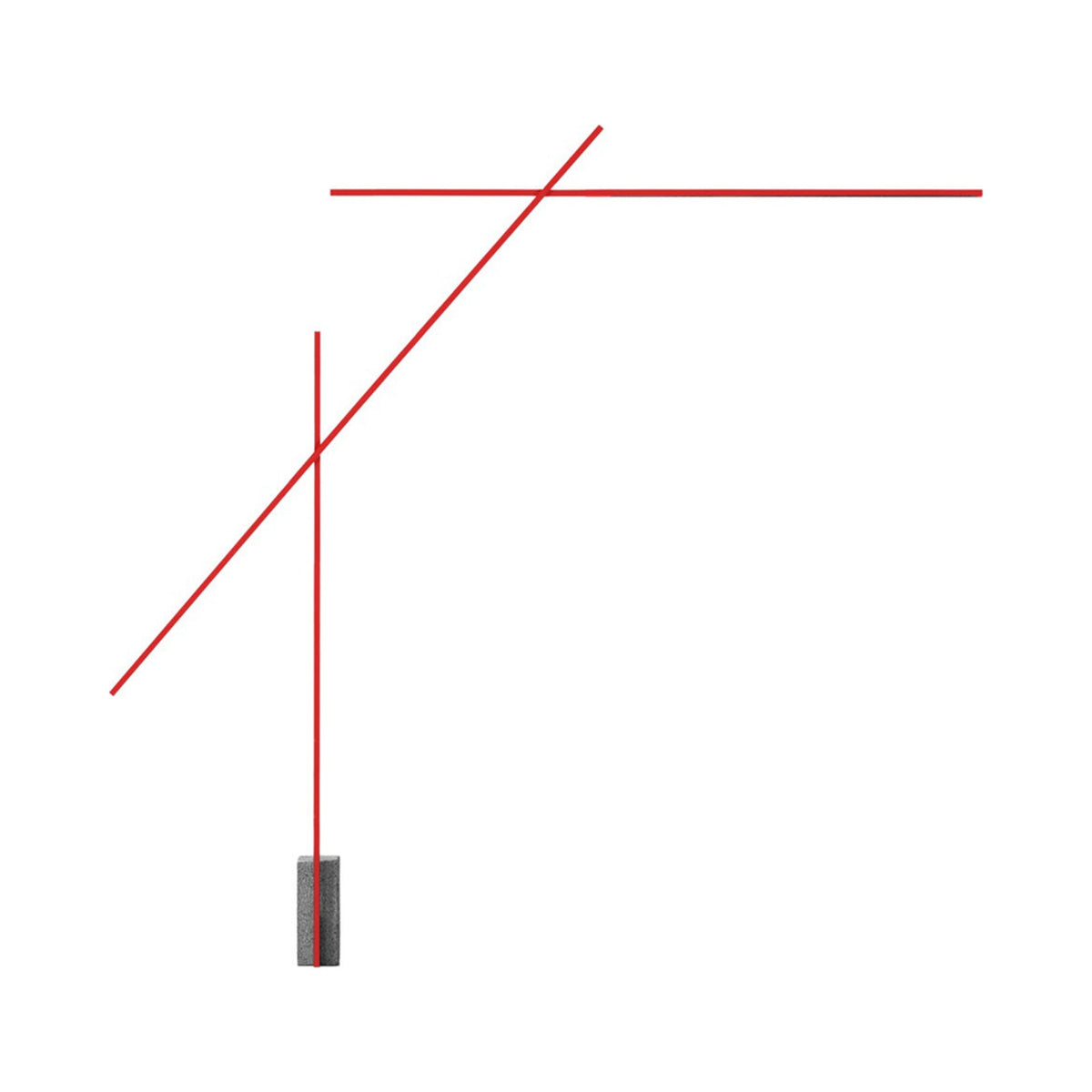 Flamingo LED Floor Lamp in Red.