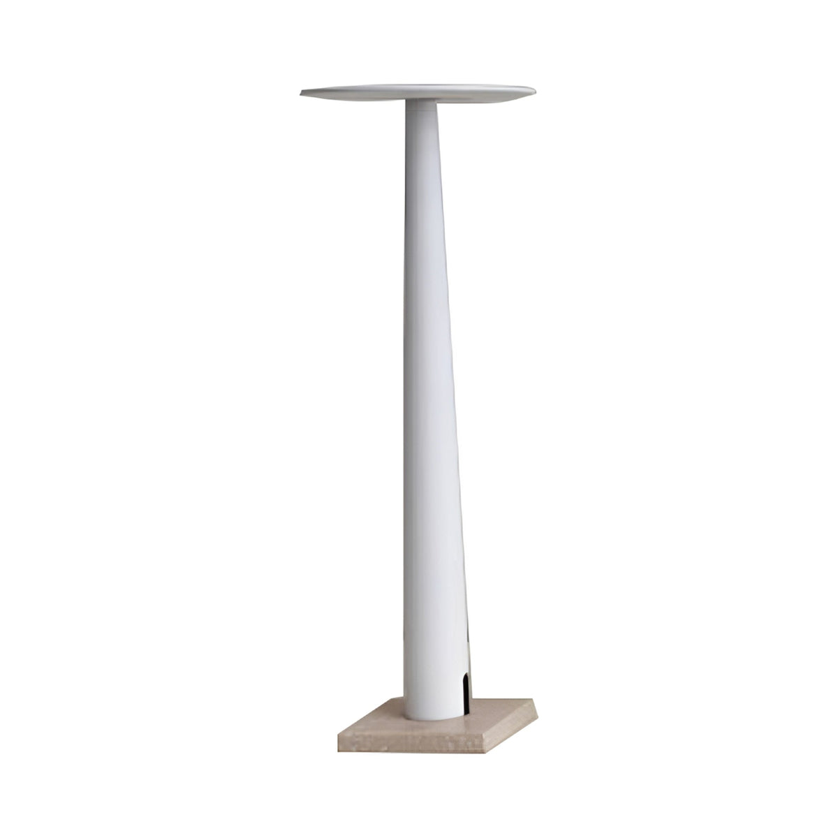 Portofino Marble LED Rechargeable Table Lamp in White/Travertino.