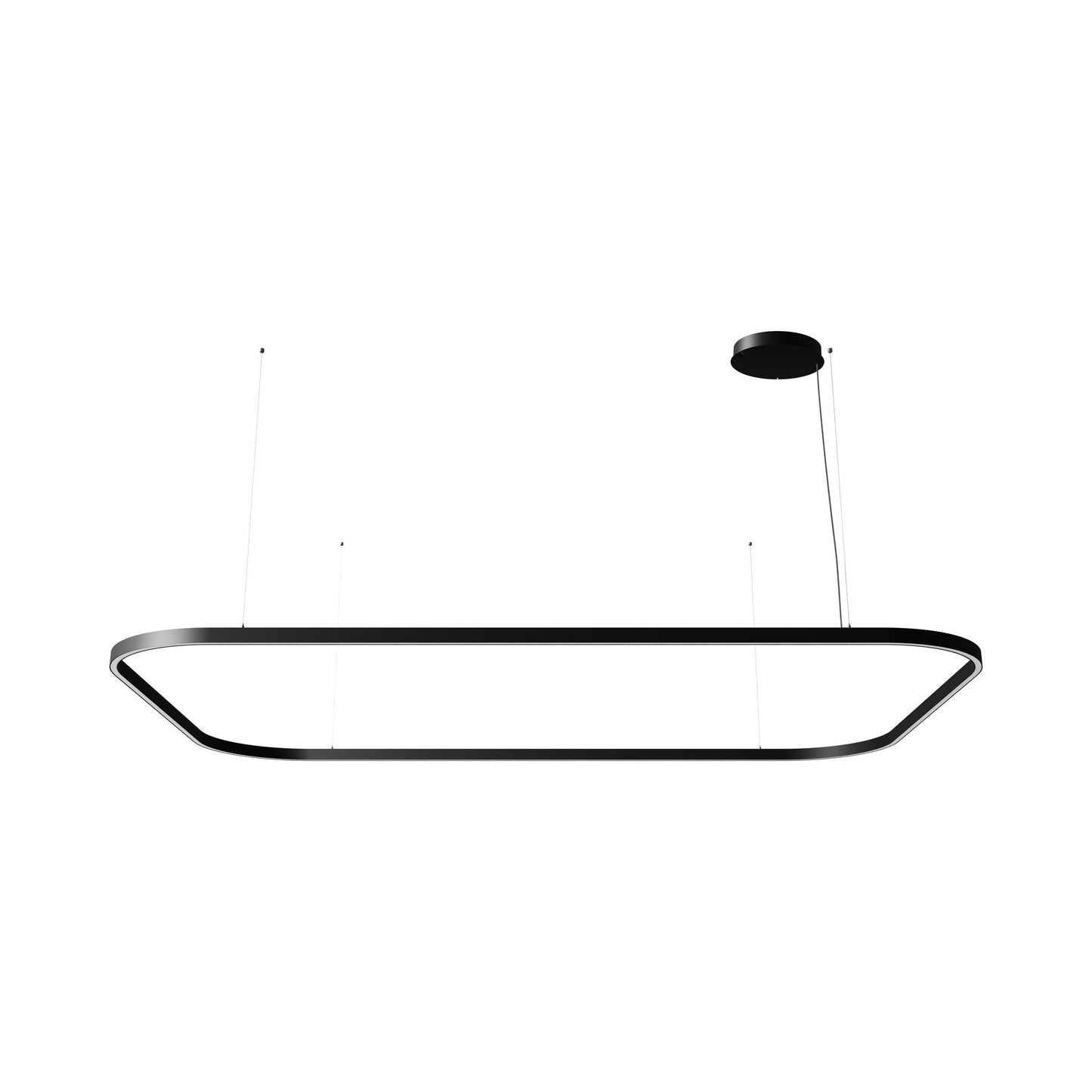 Zirkol LED Square Pendant Light in Black (78.7-Inch).