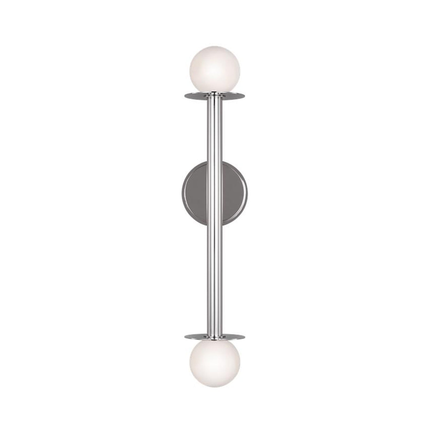 Nodes Bath Wall Light in Polished Nickel (2-Light).