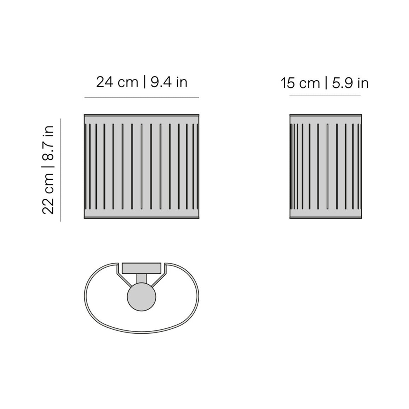 Autumn Wall Light - line drawing.