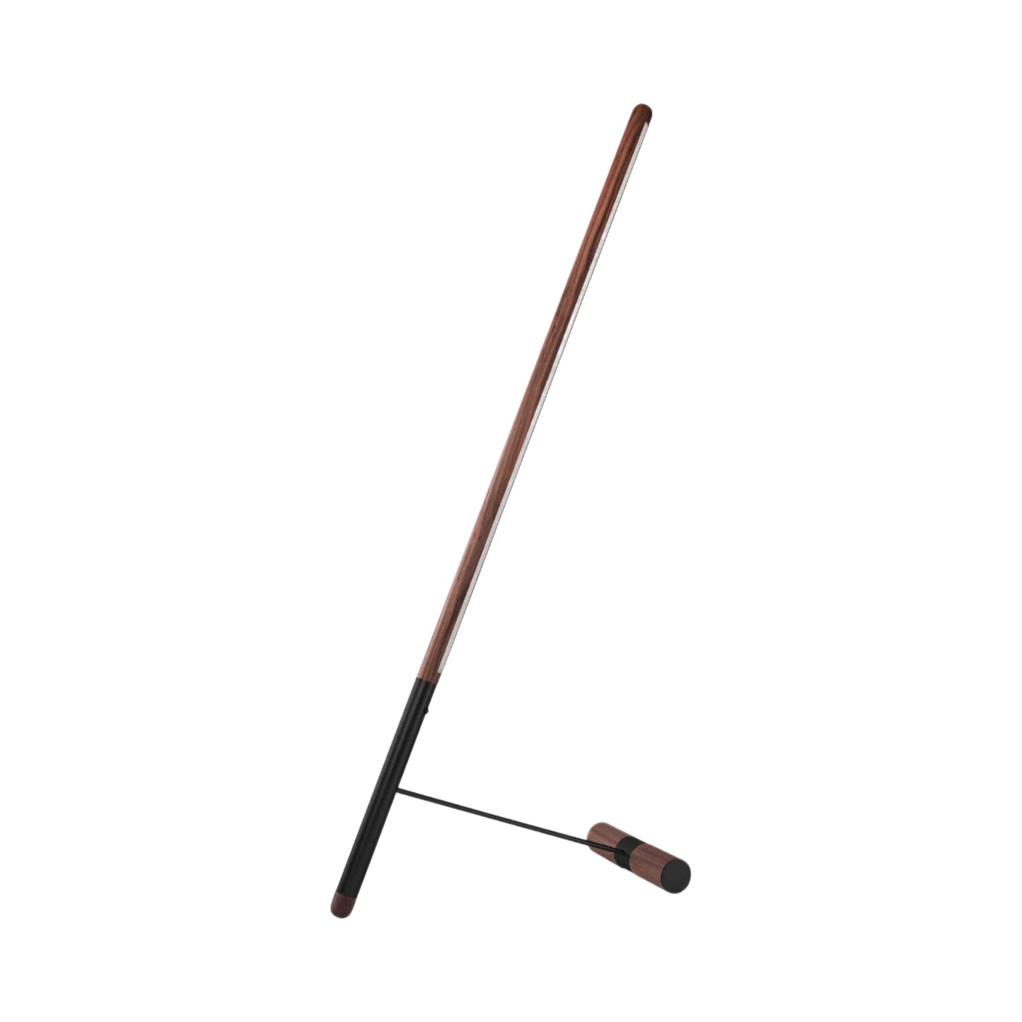 Linea LED Floor Lamp in Walnut/Graphite.