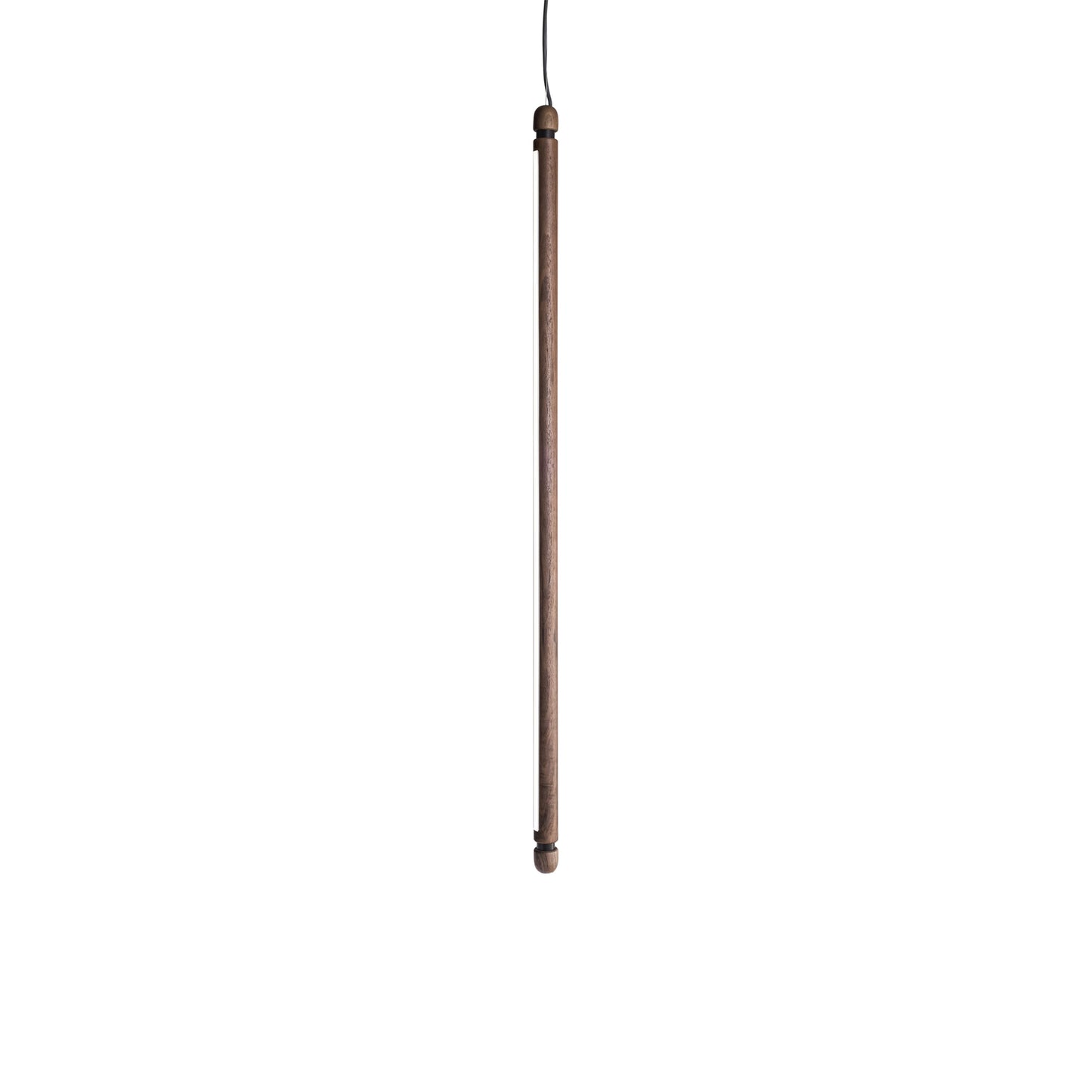 Linea LED Pendant Light in Walnut/Graphite.