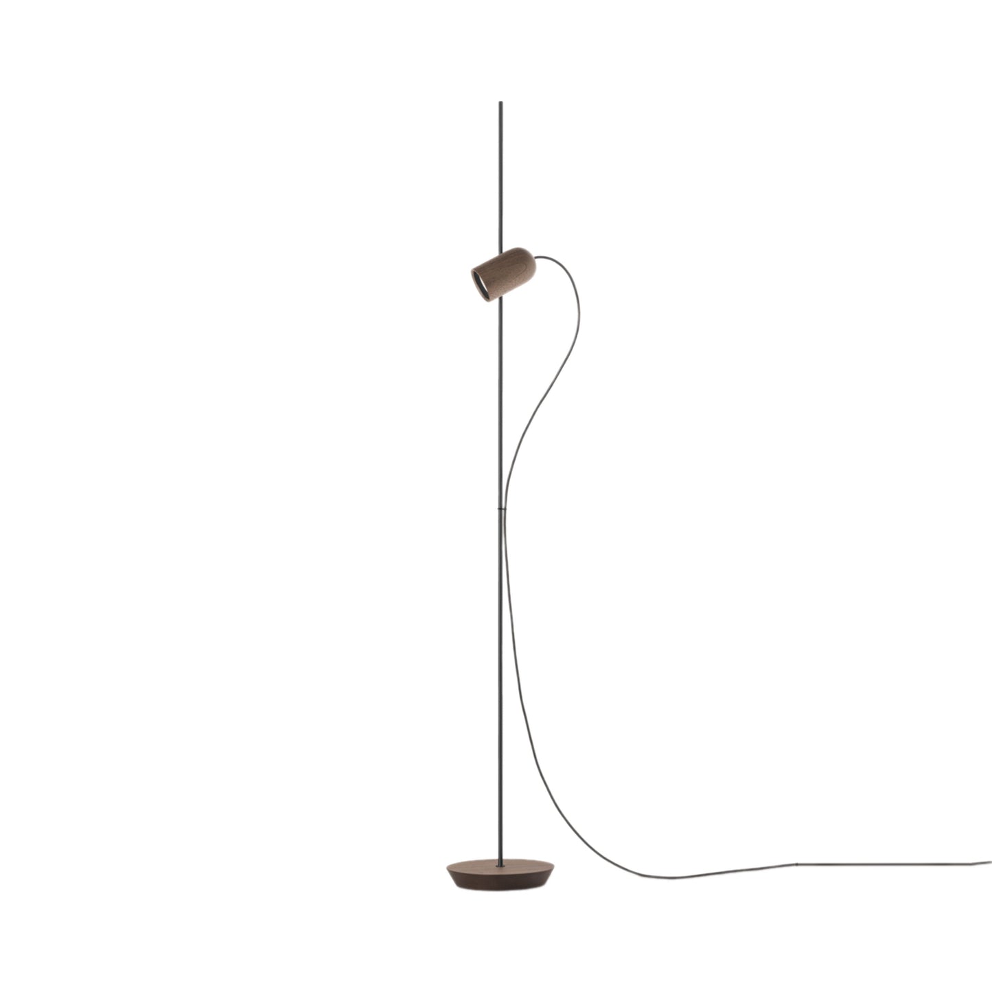 Onfa Floor Lamp in Walnut/Graphite.