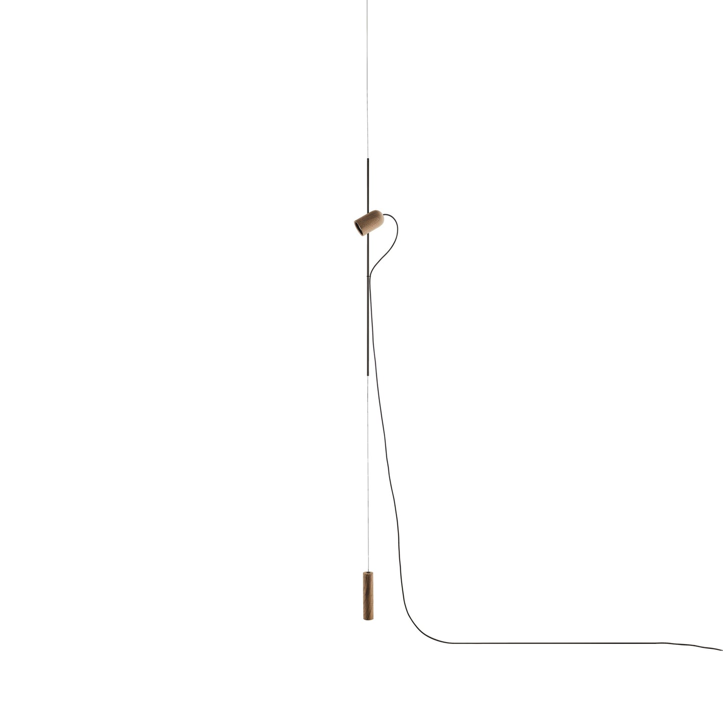 Onfa Pendant Light in Walnut/Graphite.