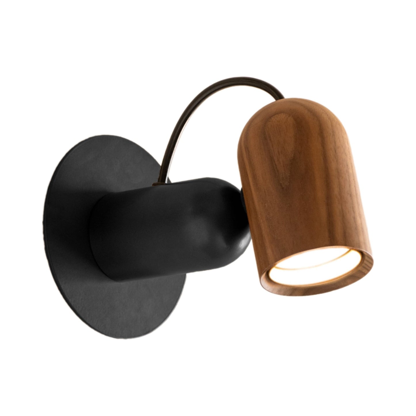 Onfa Wall Light in Walnut/Graphite.