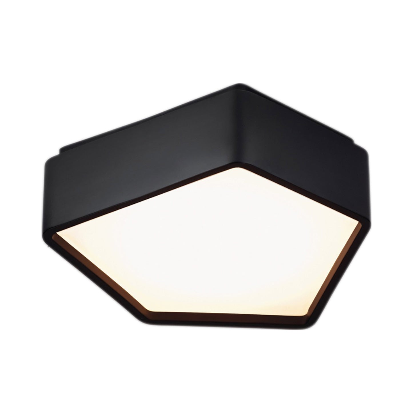Fenway LED Flush Mount Ceiling Light in Matte Black.