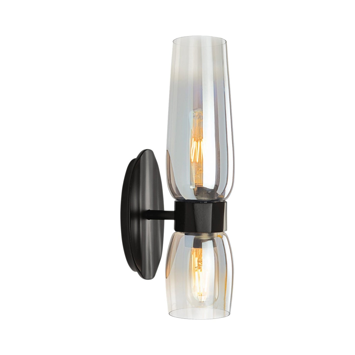 Flame Wall Light in Matte Black.