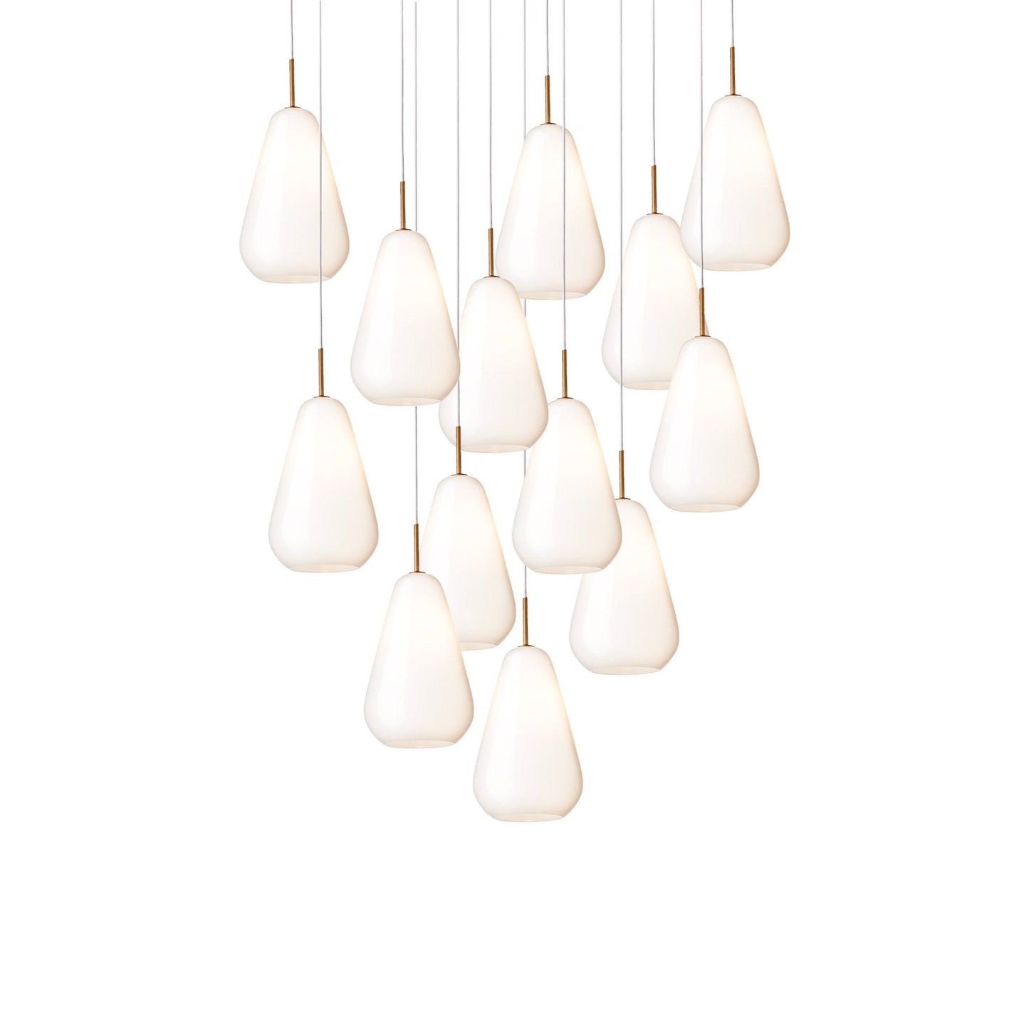 Anoli Chandelier in Opal White (13-Light).