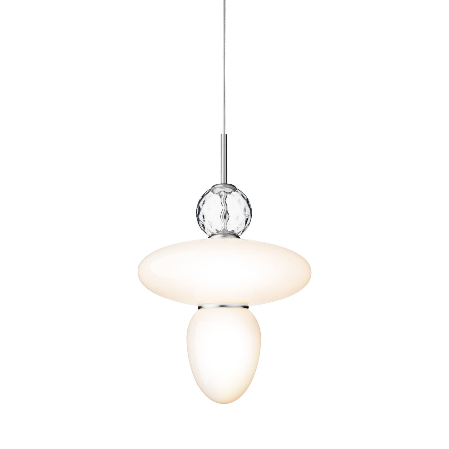 Rizzatto Pendant Light in Satin Silver (Large).