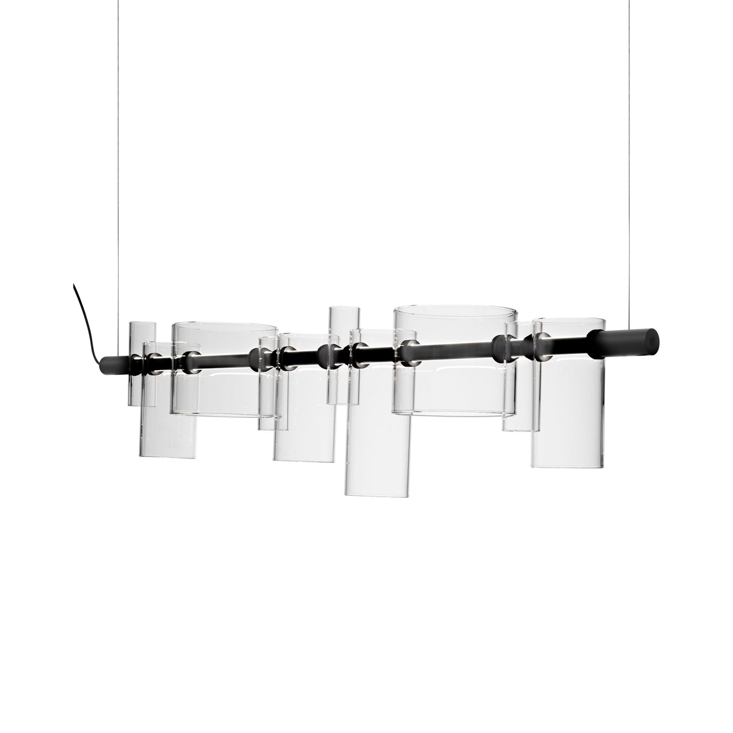 Dancing Glass LED Pendant Light in Transparent.