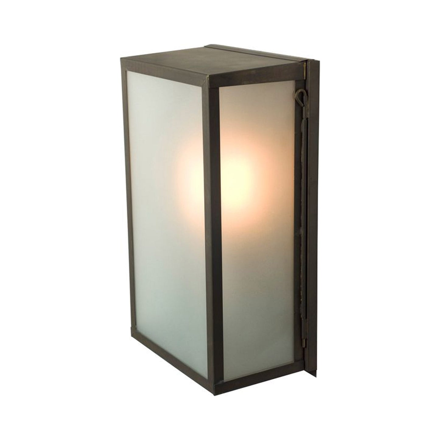 Box Wall Light (Internally Glazed/Frosted Glass/Medium).
