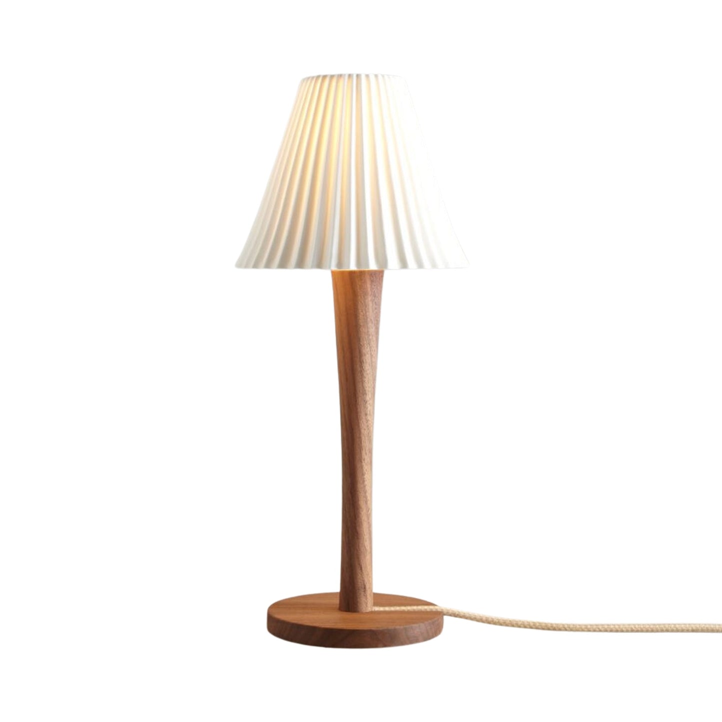 Cecil Table Lamp in Walnut.