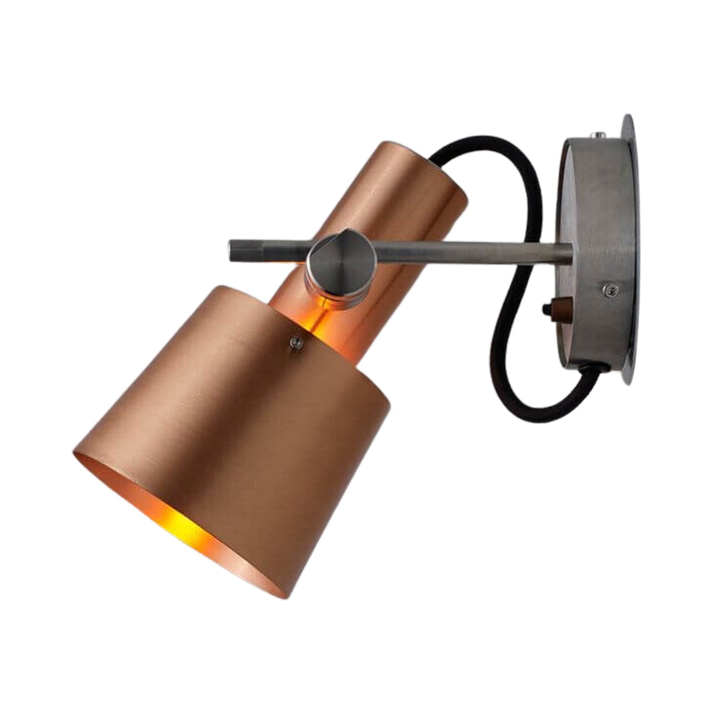 Chester Wall Light in Satin Copper.